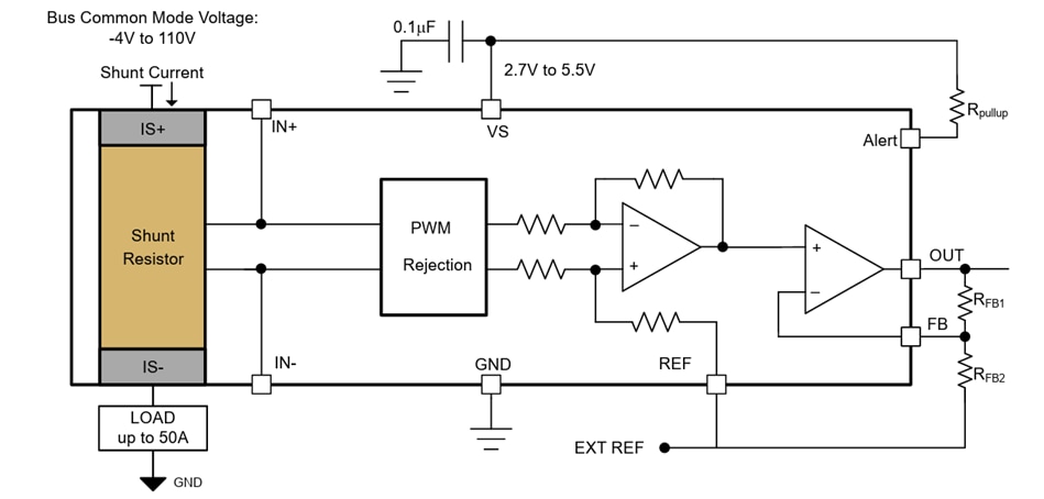 Schéma de principe - Texas Instruments Modules d'évaluation INA79xEVM
